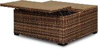 Wicker Patio Cocktail Table with Storage - Tortola-2