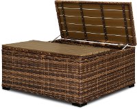 Wicker Patio Cocktail Table with Storage - Tortola-3