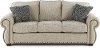 Casual Traditional Canvas Tan Sofa - Southport