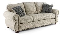 Casual Traditional Canvas Tan Sofa - Southport-2