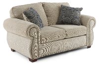 Casual Traditional Canvas Tan Loveseat - Southport-2
