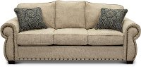 Southport Casual Traditional Canvas Tan Sofa Bed