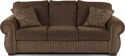 Casual Traditional Coffee Brown Sofa - Southport