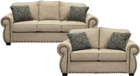 Traditional Canvas Tan 2-Piece Living Room Set - Southport
