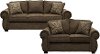 Traditional Coffee Brown 2 Piece Living Room Set - Southport