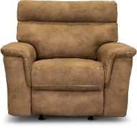 Traditional Taupe Glider Recliner - Maci