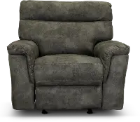 Traditional Gray Glider Recliner - Maci