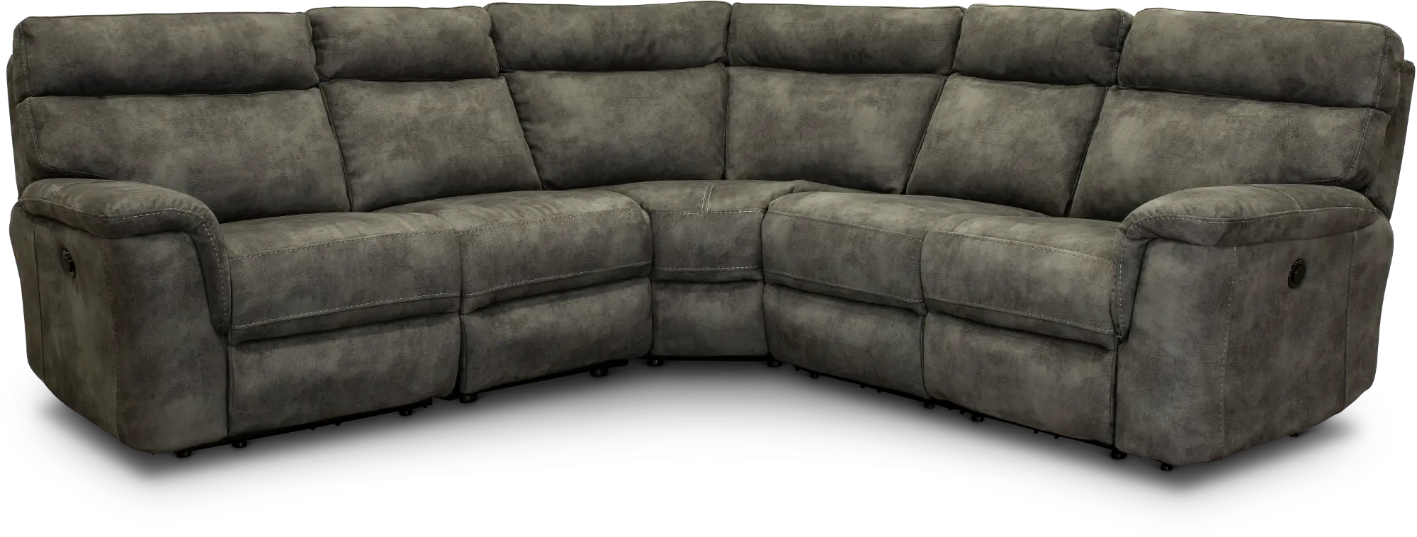 Gray 5 Piece Power Reclining Sectional Sofa - Maci-2