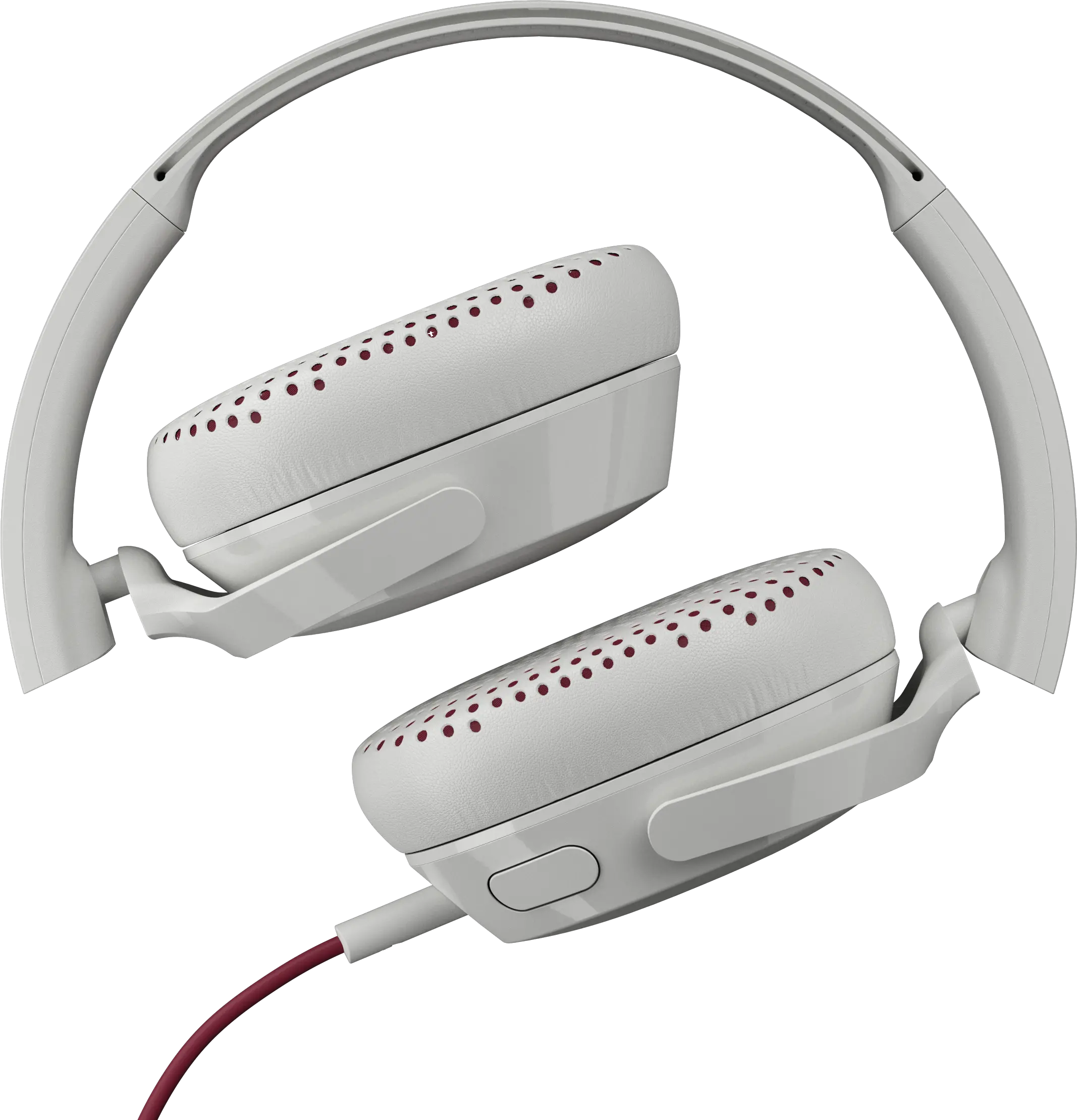 S5PXY-L635 Skullcandy Riff Headphones - White/Red-2