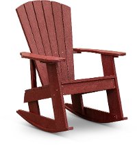 Red Outdoor Patio Rocking Adirondack Chair - Captiva