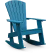 Blue Outdoor Patio Rocking Adirondack Chair - Captiva
