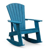Blue Outdoor Patio Rocking Adirondack Chair - Captiva