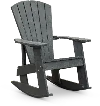 Gray Outdoor Patio Rocking Adirondack Chair - Captiva