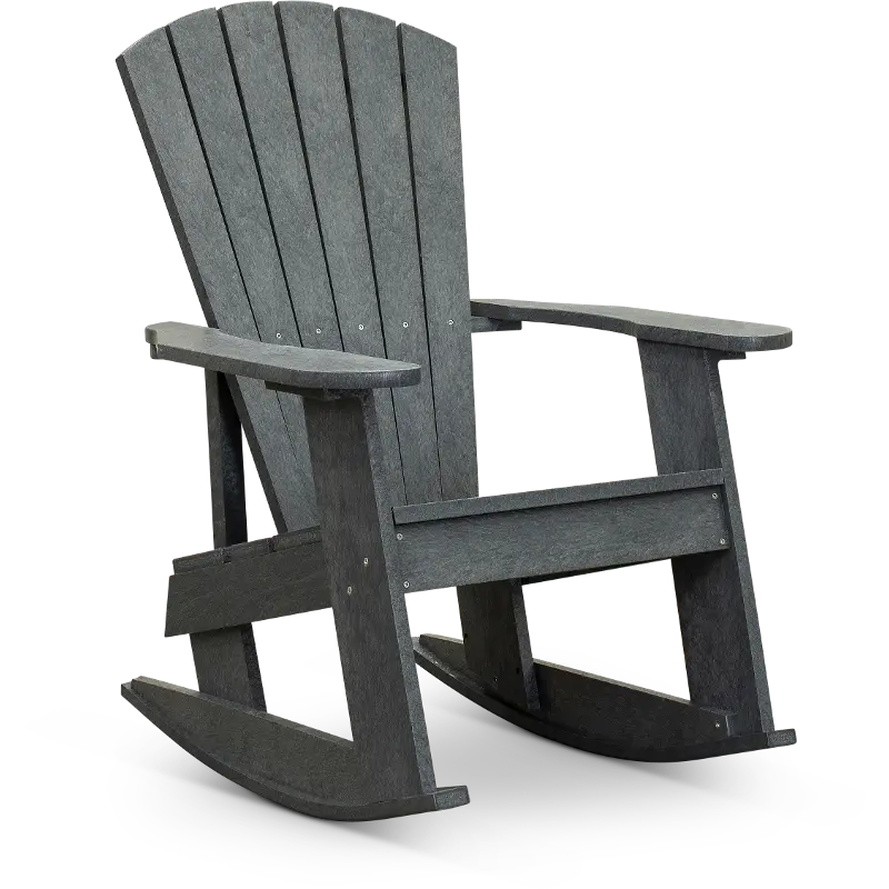 Gray Outdoor Patio Rocking Adirondack Chair - Captiva