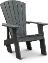 Captiva Gray Outdoor Patio Adirondack Chair