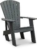 Captiva Gray Outdoor Patio Adirondack Chair