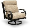 Burlap Patio Swivel Lounge Chair - Avila