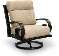 Burlap Patio Swivel Lounge Chair - Avila