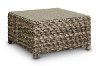 Wicker Coffee Table with Glass Top - Cenacle