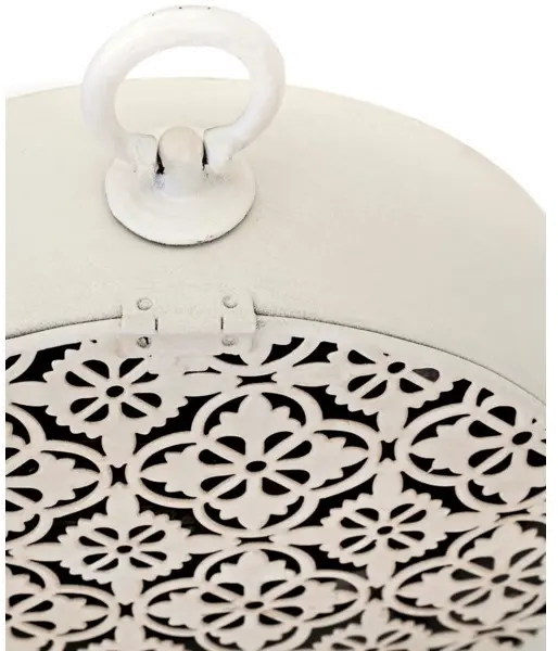 Distressed White Desk Clock - Berry Patch-3