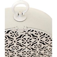 Distressed White Desk Clock - Berry Patch-3