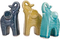 Assorted Ceramic Elephant Sculpture