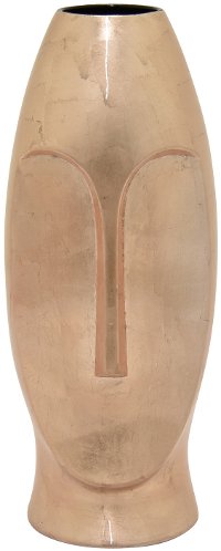 15 Inch Rose Gold Ceramic Vase