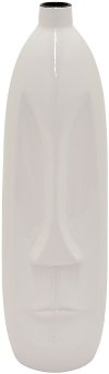 Clearance White Ceramic Vase with Hidden Face