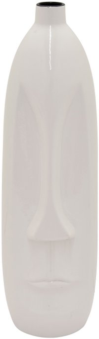 White Ceramic Vase with Hidden Face
