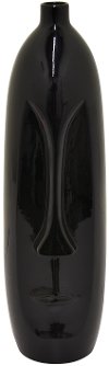 Clearance Black Ceramic Vase with Hidden Face