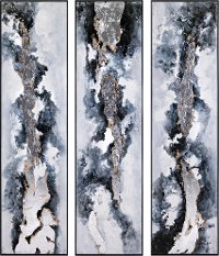 Assorted White, Gray and Black Framed Wall Oil Painting