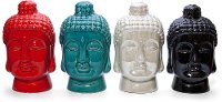 Assorted 14 Inch Anja Buddha Head Sculpture