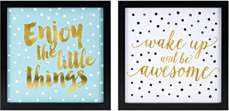 Assorted Multi Color Positive Saying Framed Wall Decor Rc Willey