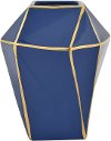 Clearance 8 Inch Blue and Gold Porcelain Vase