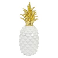 White and Gold Pineapple Tabletop Decor