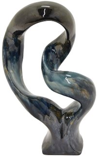 Twisted Ceramic Tabletop Sculpture