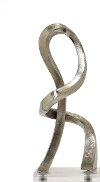 Twisted Metal Sculpture with Acrylic Base