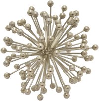 6 Inch Silver Starburst Orb