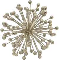 6 Inch Silver Starburst Orb