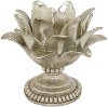 7 Inch Silver-Champagne Lotus Flower Votive Candle Holder