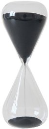 Hourglass and Black Sand 30 Minute Timer