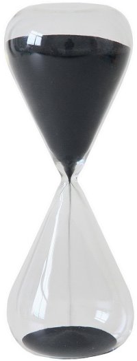 Hourglass and Black Sand 30 Minute Timer