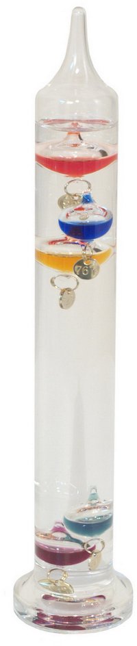 11 Inch Multi Color Glass Galileo Thermometer