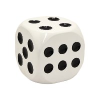 White and Black Dice Tabletop Decor