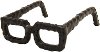 Black Eye Glass Square Frame Tabletop Sculpture