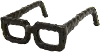 Clearance Black Eye Glass Square Frame Tabletop Sculpture