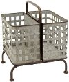 Clearance Metal Storage Basket on Legs with Handle
