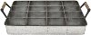 Galvanized Storage Tray with Handles and Dividers