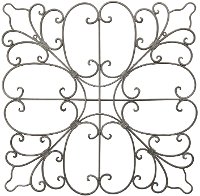 25 Inch Square Metal Wall Decoration