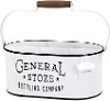 White Iron General Store Bottle Caddy with Handle